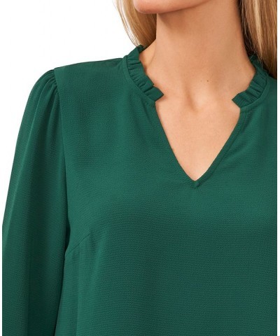 Ruffle-Sleeve Top Green $42.66 Tops