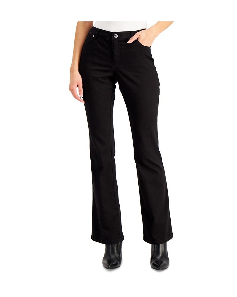 Petite Mid Rise Bootcut Jeans Black $25.06 Jeans