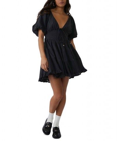 Women's Perfect Day Cotton Mini Dress Black $57.82 Dresses