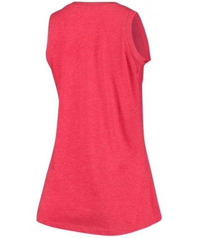 Women's Red Wisconsin Badgers Ferris Melange V-Neck Tank Top Red $21.83 Tops