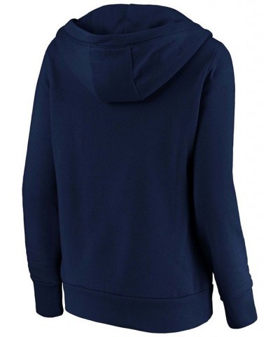 Plus Size Navy Detroit Tigers Victory Script Crossover Neck Pullover Hoodie Navy $43.19 Sweatshirts