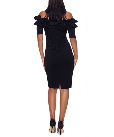 Petite Ruffled Off-the-Shoulder Dress Black $107.55 Dresses