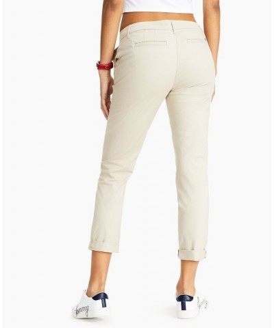 Women's Cotton Scallop-Stripe Tank & Hampton Cuffed Chino Straight-Leg Pants Khaki $21.12 Pants