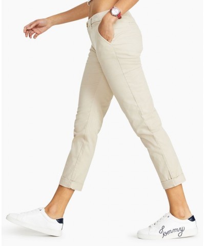 Women's Cotton Scallop-Stripe Tank & Hampton Cuffed Chino Straight-Leg Pants Khaki $21.12 Pants