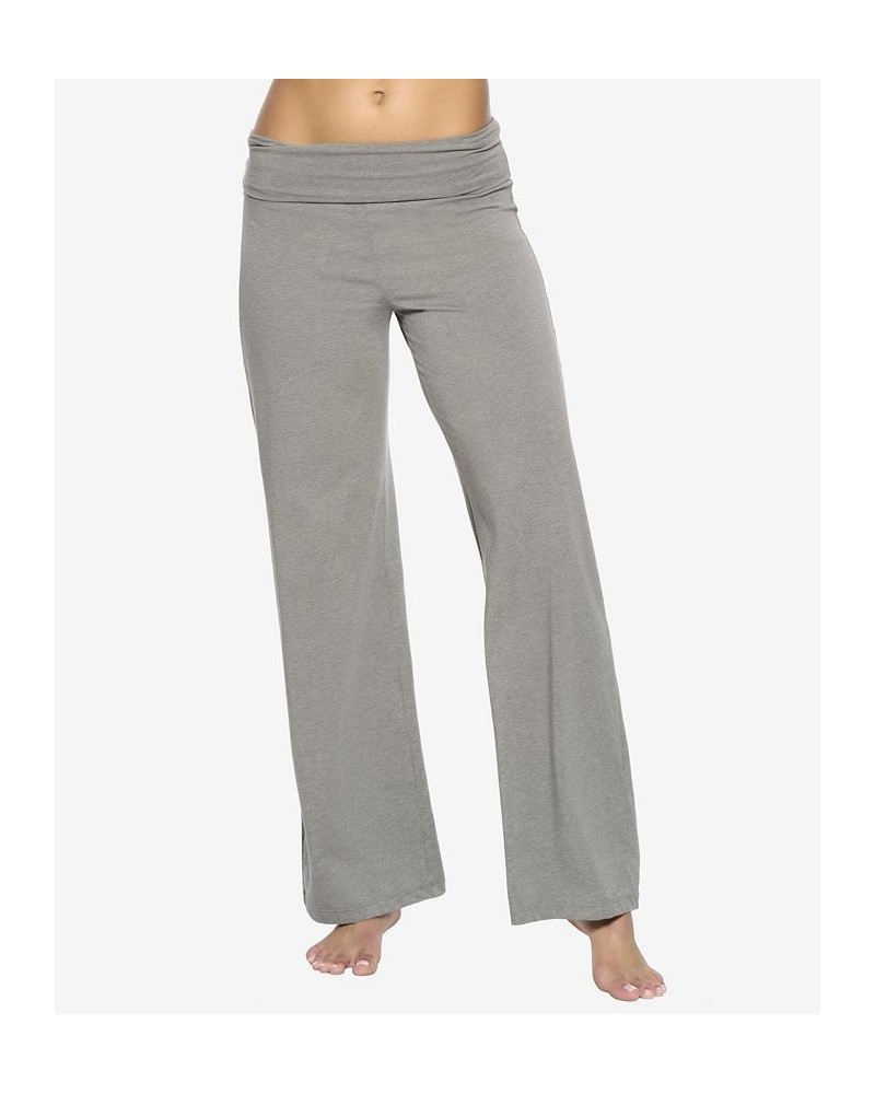 Women's Naturally Soft Wide Leg Roll Over Pant Slate $27.26 Pants