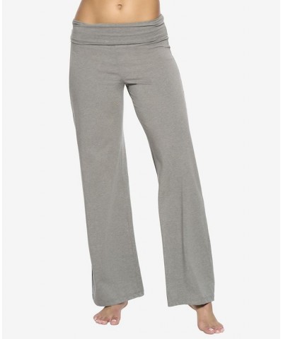 Women's Naturally Soft Wide Leg Roll Over Pant Slate $27.26 Pants