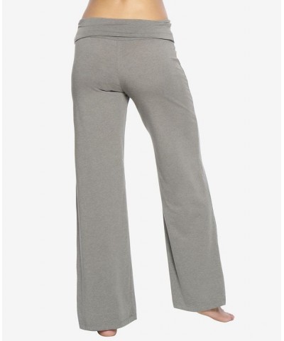 Women's Naturally Soft Wide Leg Roll Over Pant Slate $27.26 Pants