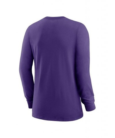 Women's Purple Minnesota Vikings Prime Split Long Sleeve T-shirt Purple $23.50 Tops