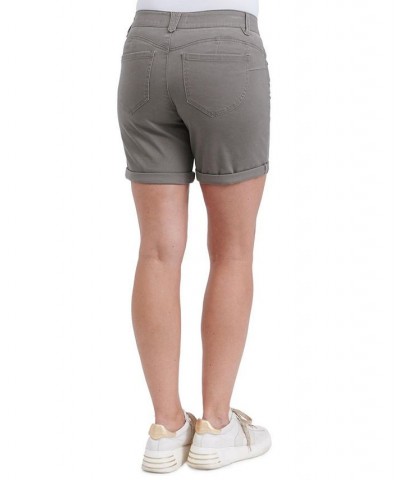 Women's Ab Solution Roll Cuff 7" Shorts Brown $34.32 Shorts