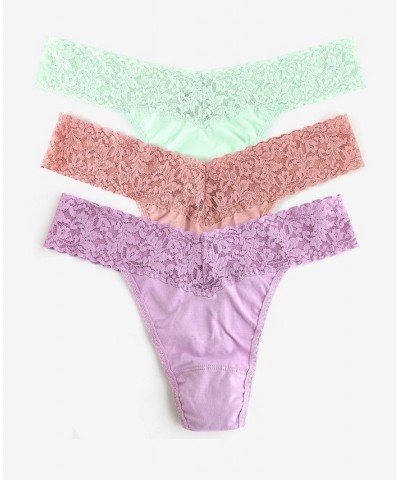 Women's Holiday Cotton Original Rise Thong Pack of 3 Multipack $19.36 Panty