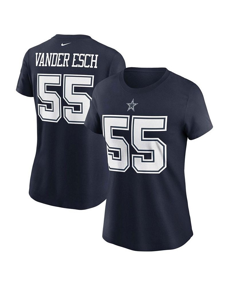 Women's Leighton Vander Esch Navy Dallas Cowboys Name and Number T-shirt Navy $22.94 Tops