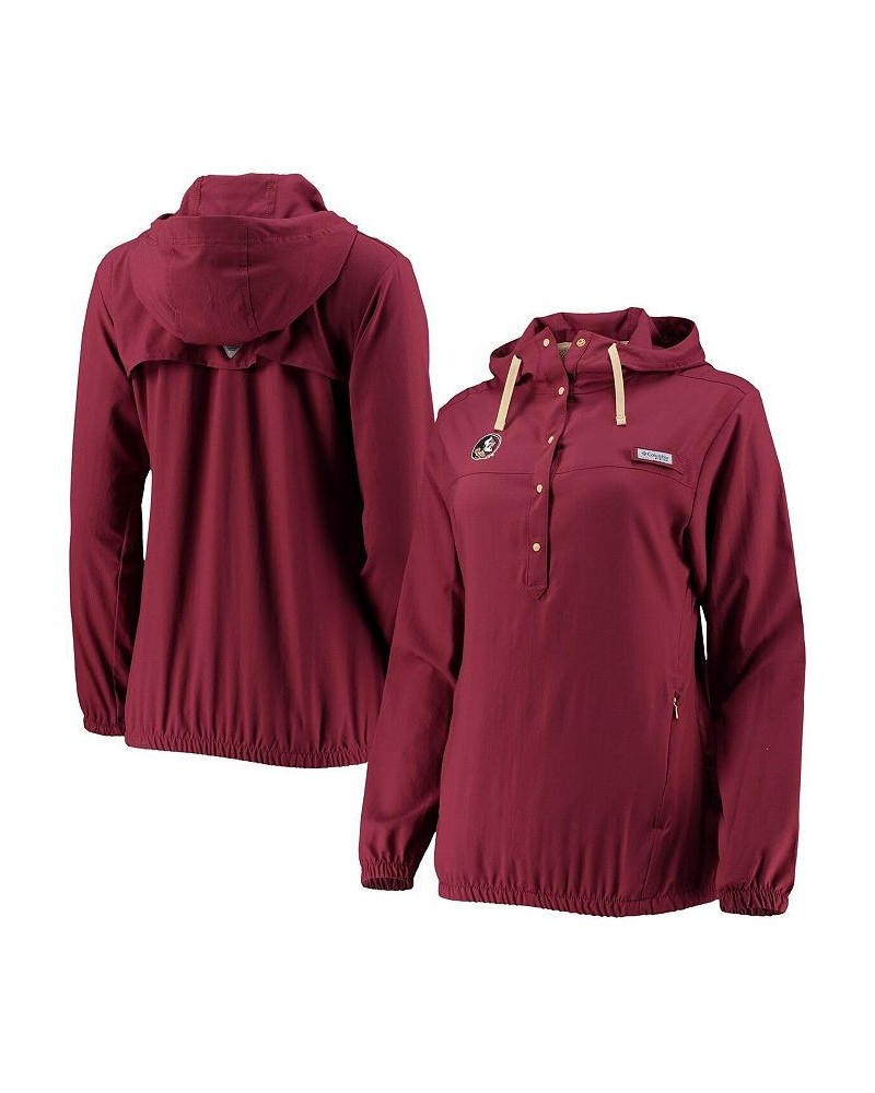 Women's Garnet Florida State Seminoles Tamiami Sun-Protection Omni-Wick Pullover Hoodie Garnet $38.40 Sweatshirts