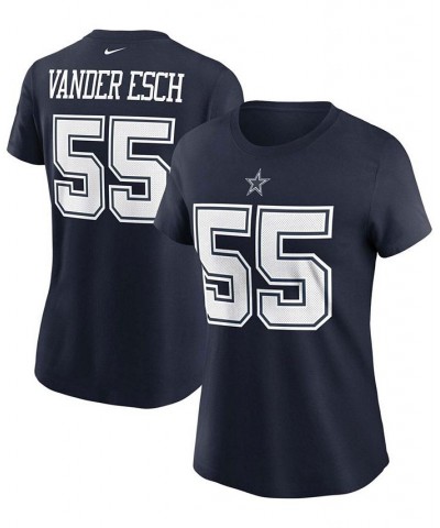 Women's Leighton Vander Esch Navy Dallas Cowboys Name and Number T-shirt Navy $22.94 Tops