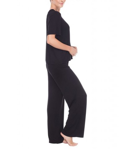 Women's All American Printed Loungewear Set Black $33.64 Sleepwear