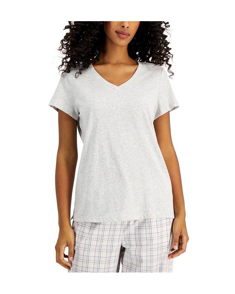 Everyday Cotton V-Neck Pajama T-Shirt Misty Grey Hthr $11.01 Sleepwear