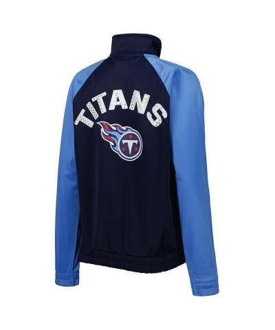 Women's Navy Light Blue Tennessee Titans Confetti Raglan Full-Zip Track Jacket Navy, Light Blue $30.66 Jackets