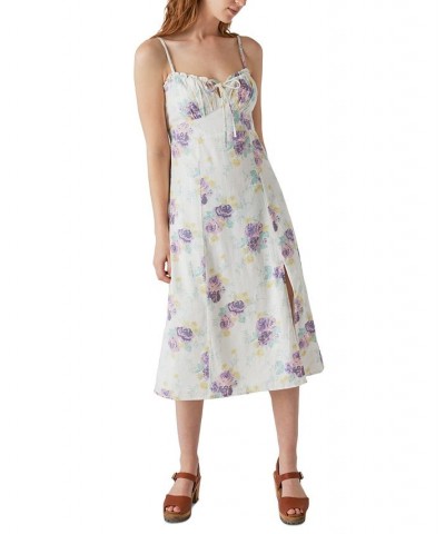 Laura Ashley x Women's Printed Sleeveless Midi Dress Cream Multi $51.43 Dresses