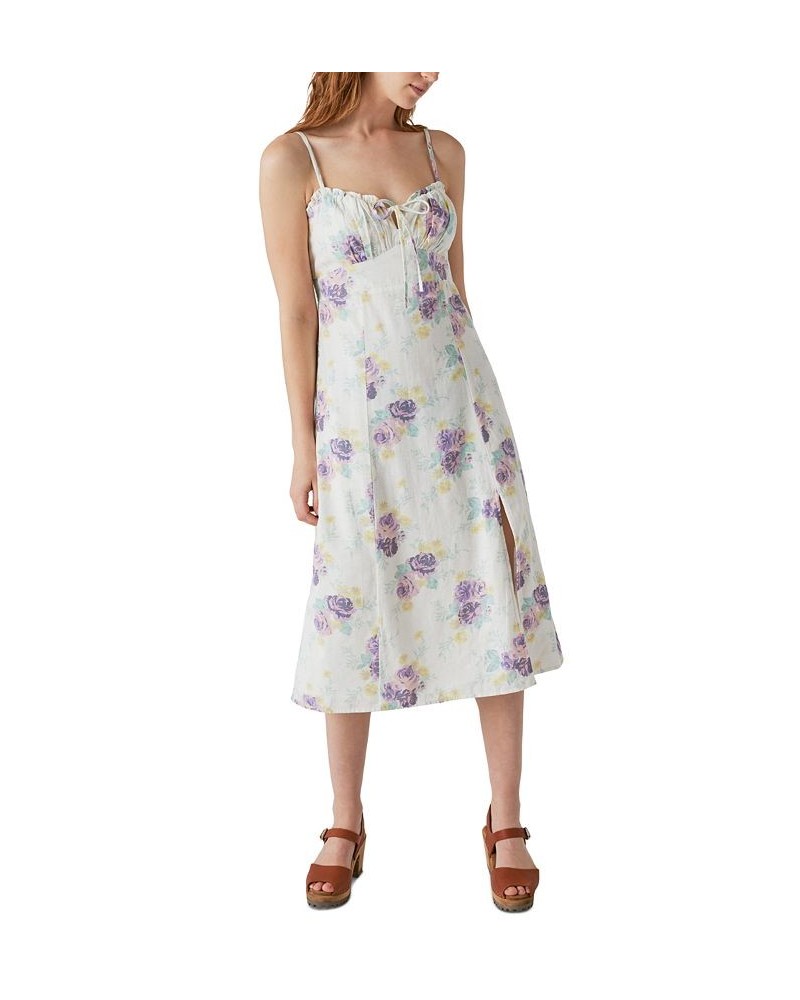 Laura Ashley x Women's Printed Sleeveless Midi Dress Cream Multi $51.43 Dresses