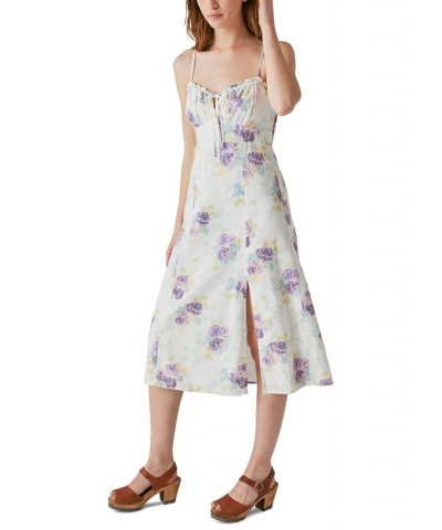 Laura Ashley x Women's Printed Sleeveless Midi Dress Cream Multi $51.43 Dresses