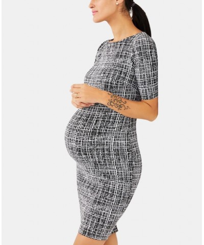 Maternity Jacquard Sheath Dress Scratch Print $46.64 Dresses