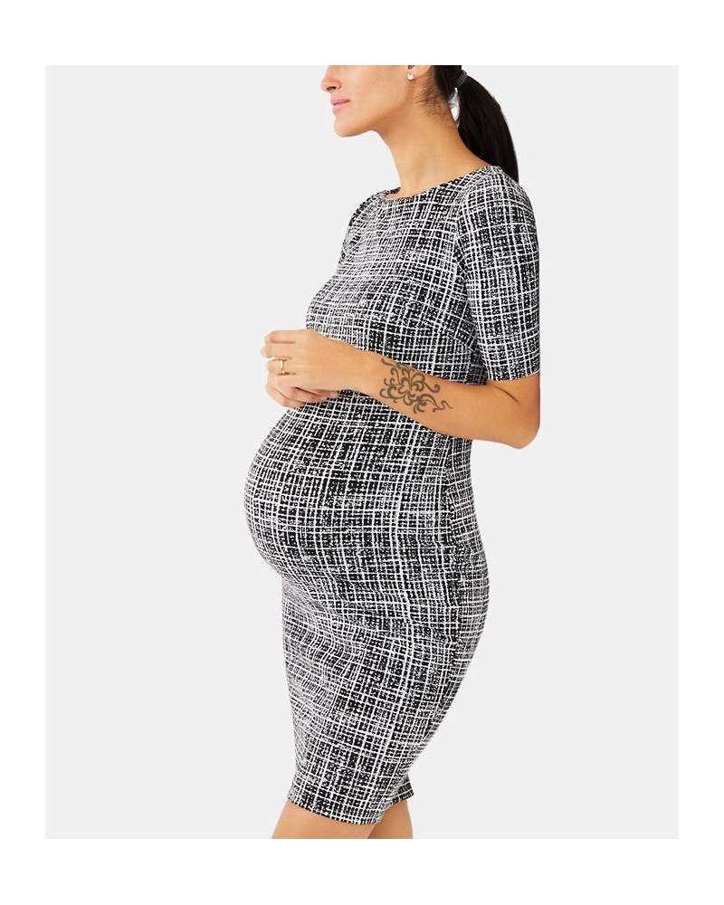 Maternity Jacquard Sheath Dress Scratch Print $46.64 Dresses