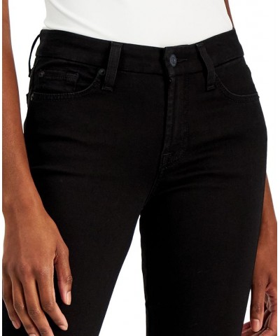 Women's Kimmie Mid-Rise Straight-Leg Jeans Black $44.21 Jeans