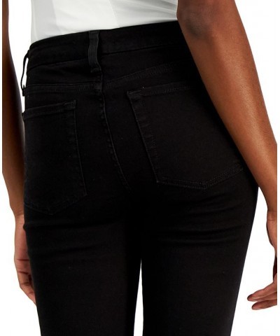 Women's Kimmie Mid-Rise Straight-Leg Jeans Black $44.21 Jeans