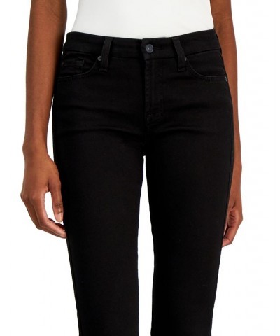 Women's Kimmie Mid-Rise Straight-Leg Jeans Black $44.21 Jeans