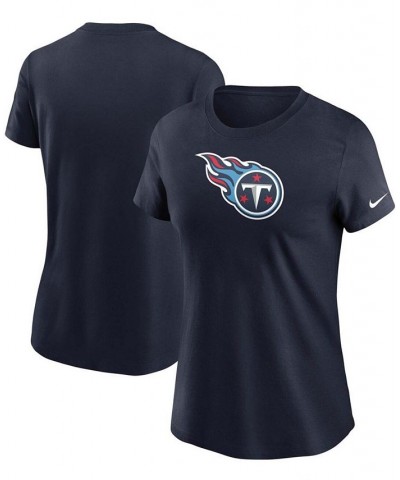 Women's Navy Tennessee Titans Logo Essential T-shirt Navy $18.90 Tops