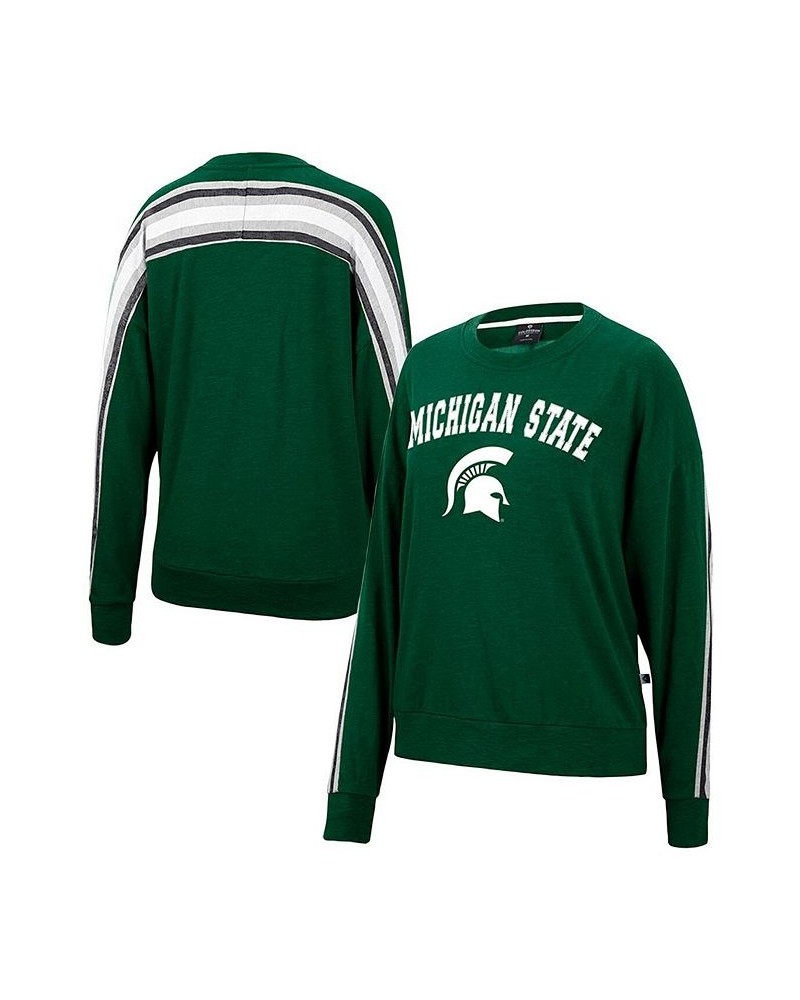 Women's Heathered Green Michigan State Spartans Team Oversized Pullover Sweatshirt Heathered Green $31.34 Sweatshirts