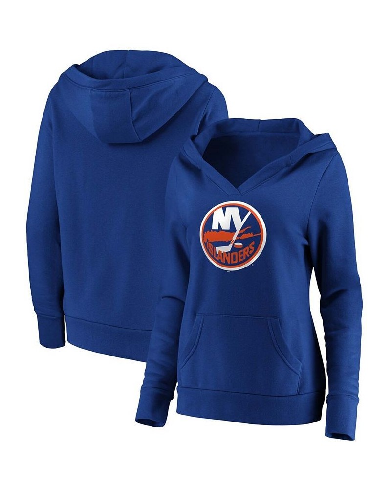 Women's Royal New York Islanders Primary Team Logo Fleece V-Neck Pullover Hoodie Royal $35.09 Sweatshirts