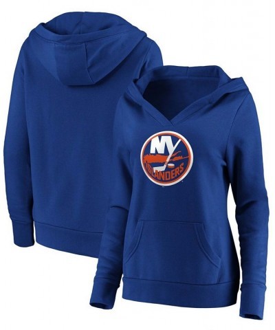 Women's Royal New York Islanders Primary Team Logo Fleece V-Neck Pullover Hoodie Royal $35.09 Sweatshirts