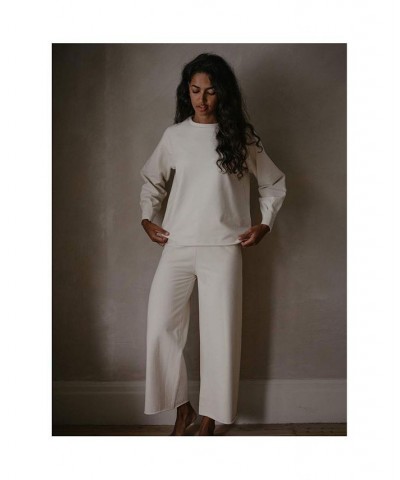 Women's Maternity Organic Cotton Sweatshirt Sweatshirt White $31.00 Sweatshirts