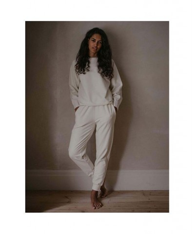 Women's Maternity Organic Cotton Sweatshirt Sweatshirt White $31.00 Sweatshirts