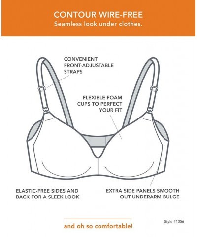 Warners No Side Effects Underarm-Smoothing Comfort Wireless Lightly Lined T-Shirt Bra 1056 White $10.25 Bras