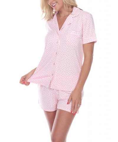 Short Sleeve Pajama Set Pink $23.50 Sleepwear