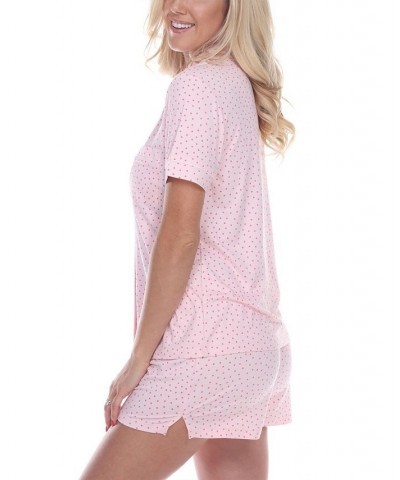 Short Sleeve Pajama Set Pink $23.50 Sleepwear