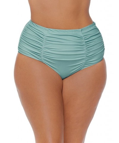 Raisins Plus Size Silk Road Rosalie Keyhole Tankini Top & Matching Bottoms Green $48.40 Swimsuits