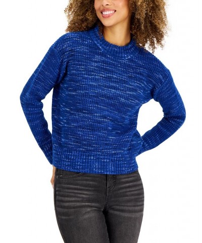 Women's Space Dye Mock-Neck Sweater Lazulite $15.79 Sweaters