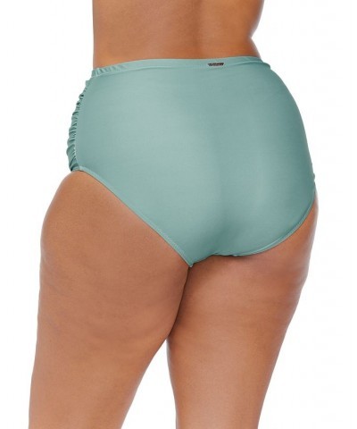 Raisins Plus Size Silk Road Rosalie Keyhole Tankini Top & Matching Bottoms Green $48.40 Swimsuits