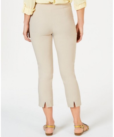 Women's Chelsea Pull-On Tummy-Control Capris Tan/Beige $17.09 Pants