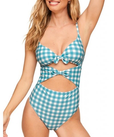 Morgan Women's Swimwear One-Piece Blue $27.93 Swimsuits