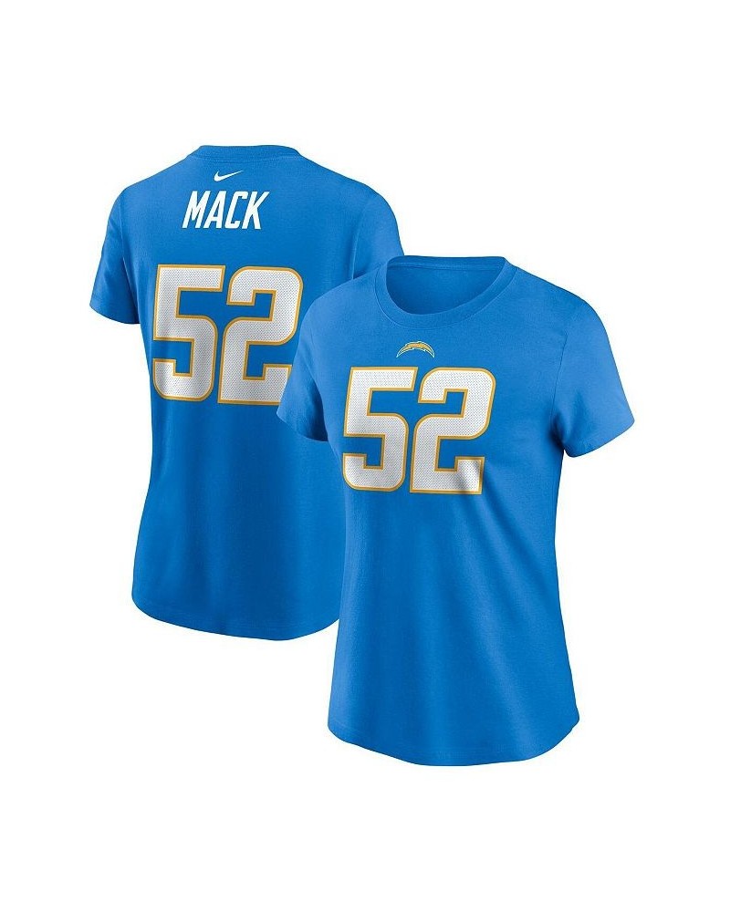 Women's Khalil Mack Powder Blue Los Angeles Chargers Player Name & Number T-shirt Powder Blue $29.49 Tops