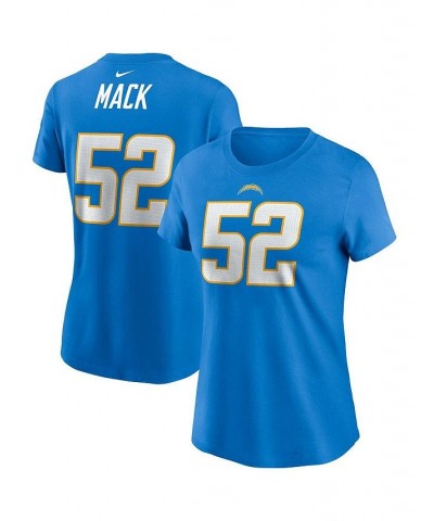 Women's Khalil Mack Powder Blue Los Angeles Chargers Player Name & Number T-shirt Powder Blue $29.49 Tops