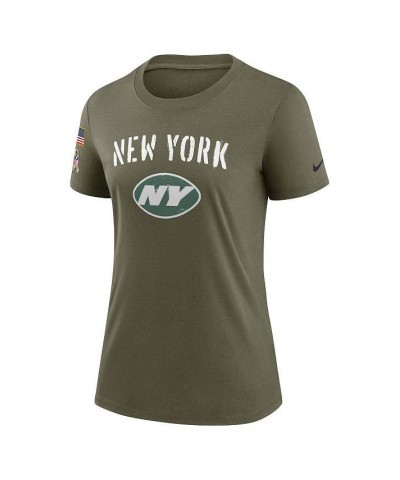 Women's Olive New York Jets 2022 Salute To Service Legend T-shirt Olive $32.99 Tops