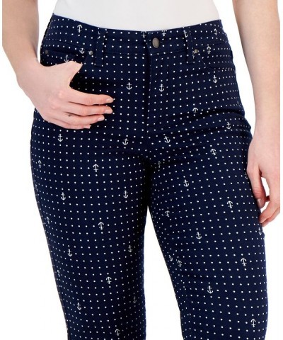 Women's Marine-Dot Mid-Rise Capri Jeans Intrepid Blue Combo $15.00 Jeans