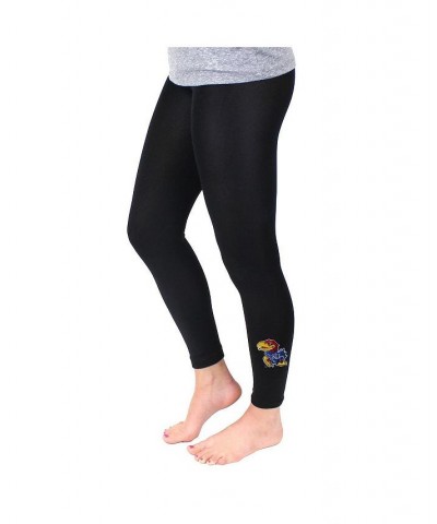 Women's Black Kansas Jayhawks Fleece Leggings Black $14.00 Pants