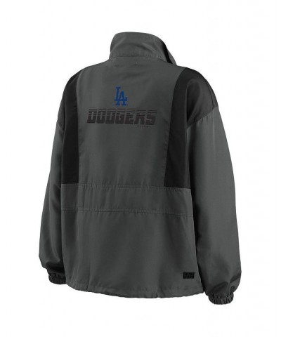 Women's Charcoal Los Angeles Dodgers Packable Half-Zip Jacket Charcoal $38.50 Jackets