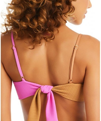 Women's Balancing Act Bandeau Bikini Top & Balancing Act Hipster Bikini Bottoms Pink Aura + Maple $45.05 Swimsuits