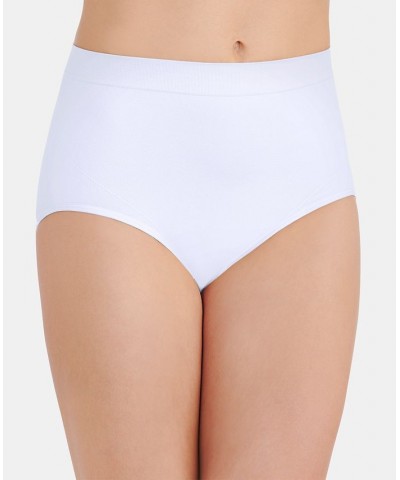 Seamless Smoothing Comfort Brief Underwear 13264 also available in extended sizes Star White $10.10 Panty